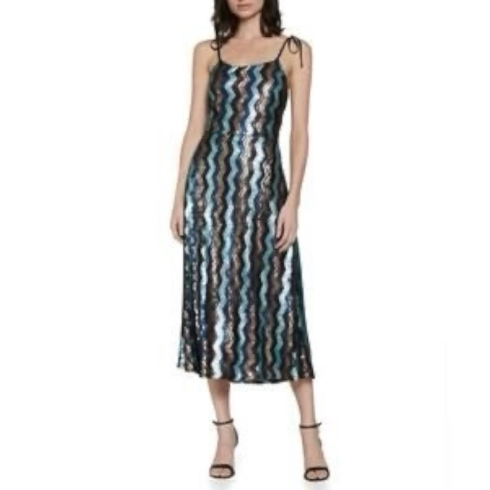 US 2 WALTER BAKER Sequins Midi Dress NWT